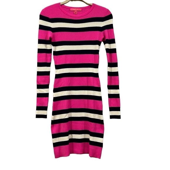 Lilly Pulitzer Dresses & Skirts - Lilly Pulitzer Aden Striped Pink Sweater Dress Sz.XS
